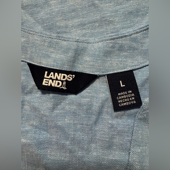Lands End Linen Split Neck Tunic Size L - Picture 7 of 11